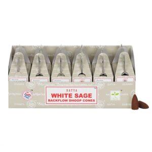 Satya Nag Champa White Sage Backflow Dhoop Cones